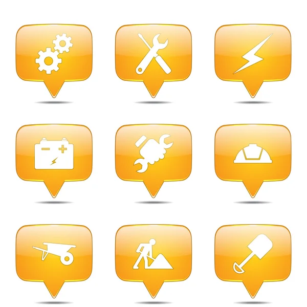 Symbolset für Bauwerkzeuge — Stockvektor