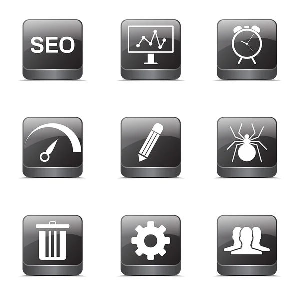 SEO Internet Sign Icon Set — Stock Vector