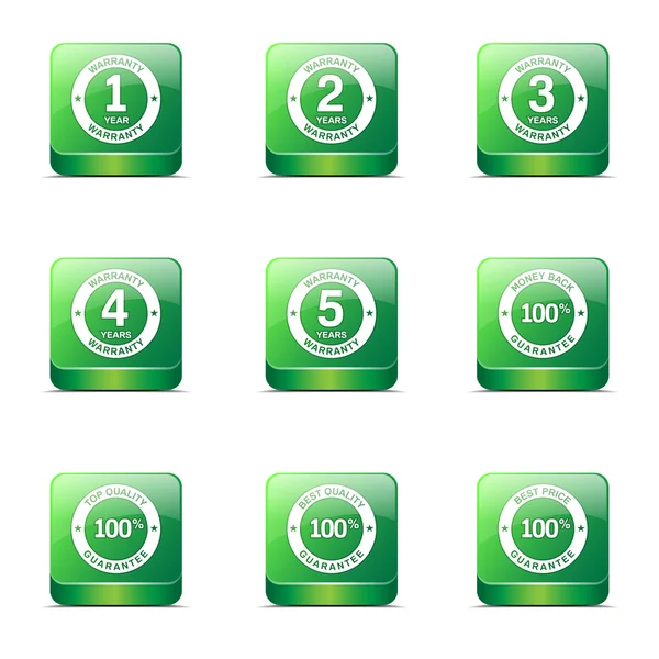 Warranty Guarantee Seal Icon Design Set — 图库矢量图片