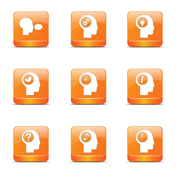 Pense Web Internet Icon Set —  Vetores de Stock