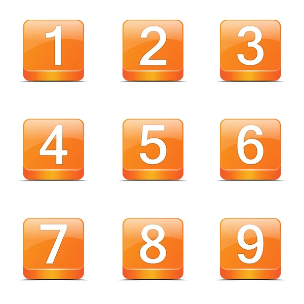 Conjunto de iconos de recuento de números — Archivo Imágenes Vectoriales