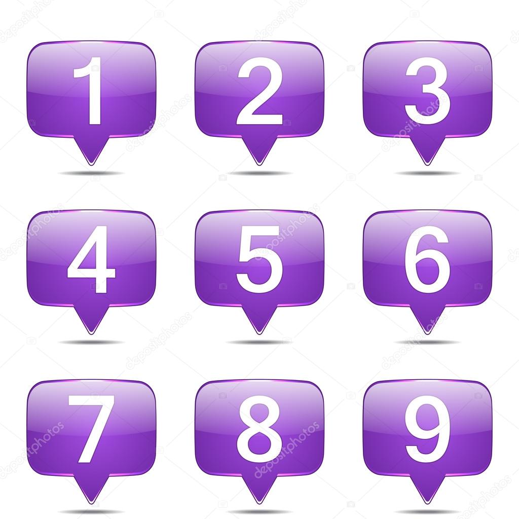 Numbers Counting Icon Set