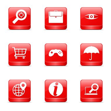 SEO internet işareti Icon set