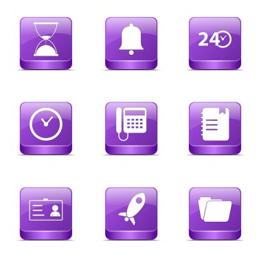 zaman süresi Icon set