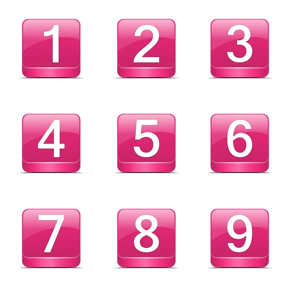 Ensemble d'icônes de comptage des nombres — Image vectorielle