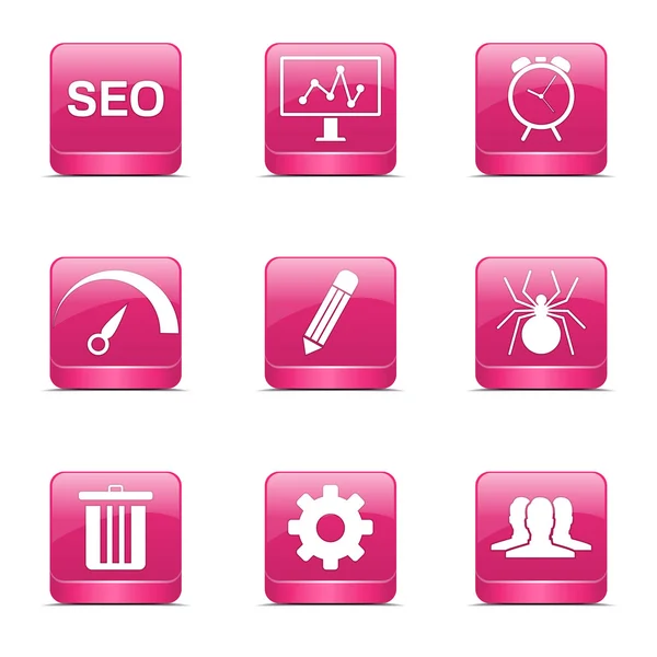 SEO Internet Sign Icon Set — Stock Vector