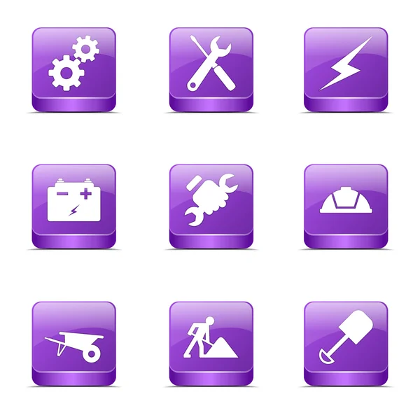 Construction Tools Icon Set — Stock Vector