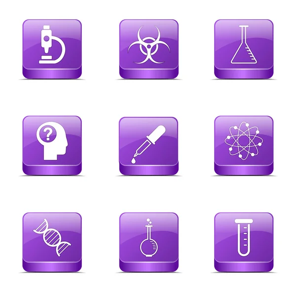 Wetenschap instrumenten pictogrammenset — Stockvector