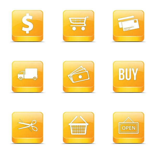 Shopping Sign Icon Set — Stock Vector