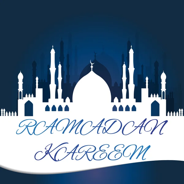 Ramazan Kareem tebrik kartı — Stok Vektör