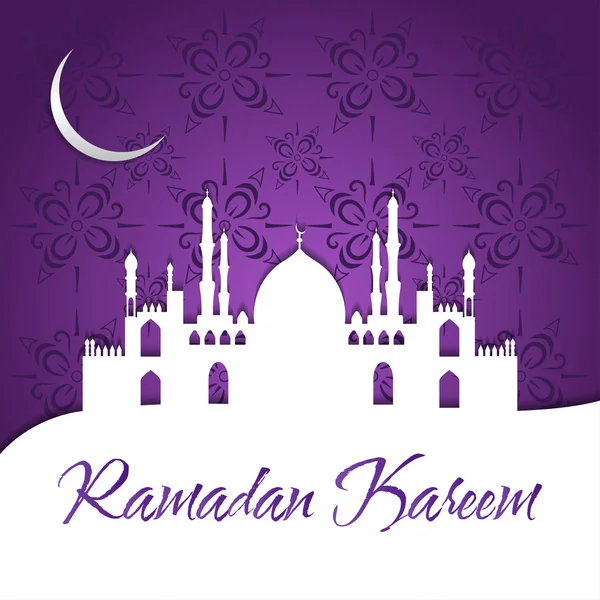 Biglietto d'auguri Ramadan Kareem — Vettoriale Stock