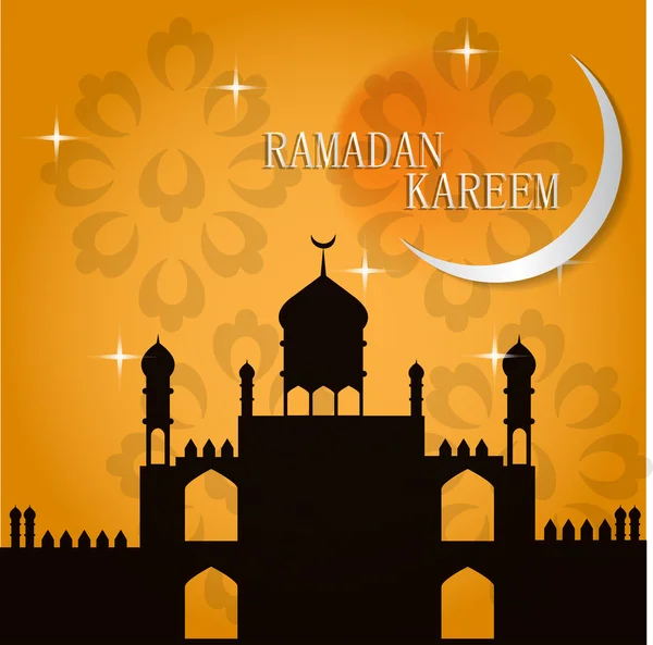 Carte de voeux Ramadan Kareem — Image vectorielle