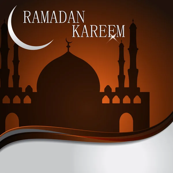 Tarjeta de felicitación Ramadán Kareem — Vector de stock