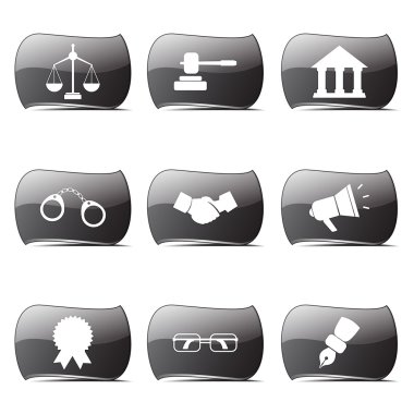 Hukuk işareti Icon set