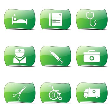 hastane sağlık simge seti