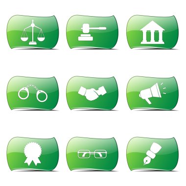 Hukuk işareti Icon set
