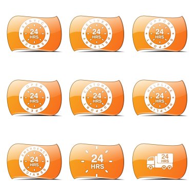 24 saat Icon set Hizmetleri