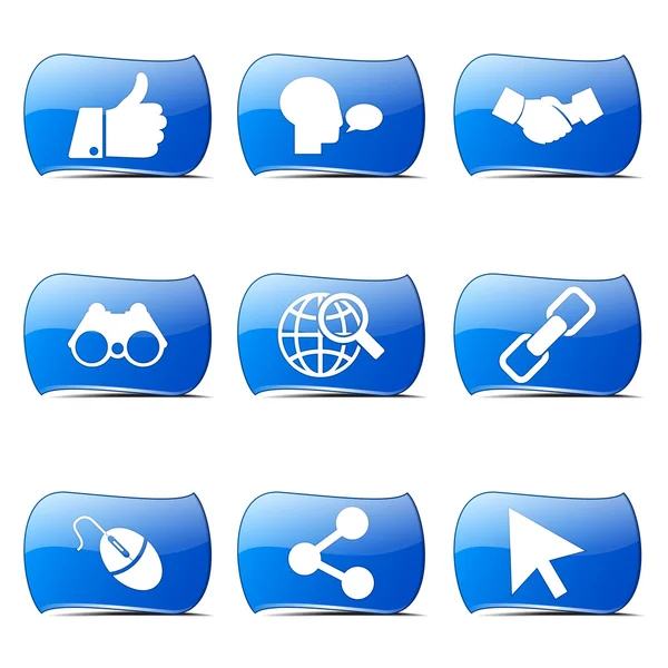 Sociale internet pictogrammenset — Stockvector