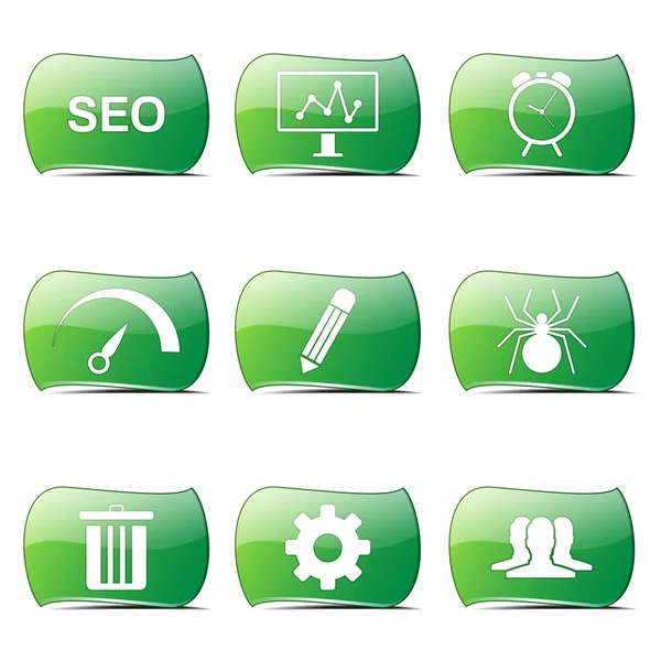 SEO internet işareti Icon set — Stok Vektör