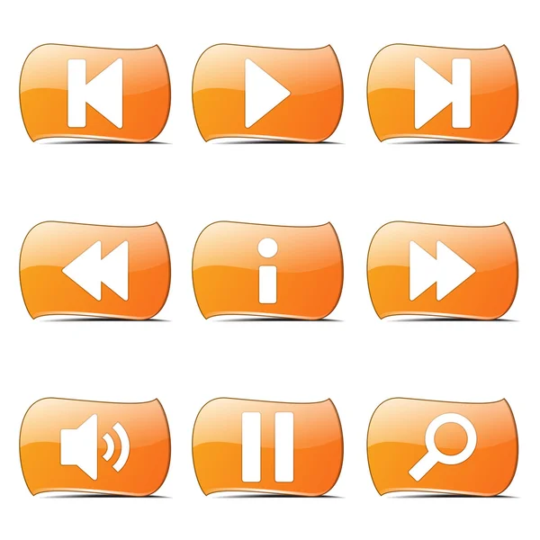 Ensemble d'icônes de contrôleur multimédia — Image vectorielle