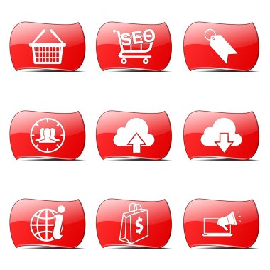 SEO internet işareti Icon set