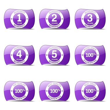 garanti garanti mühür Icon set