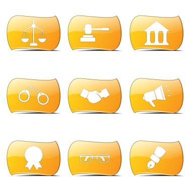 Hukuk işareti Icon set