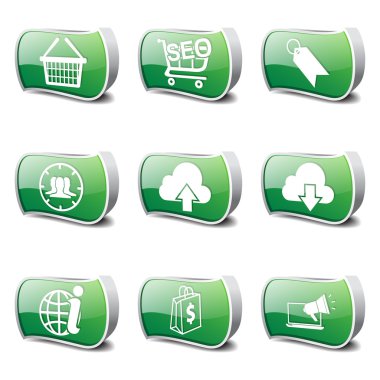 SEO internet işareti Icon set