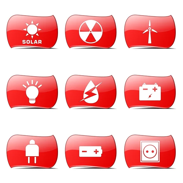Ensembles de signes et symboles énergétiques — Image vectorielle