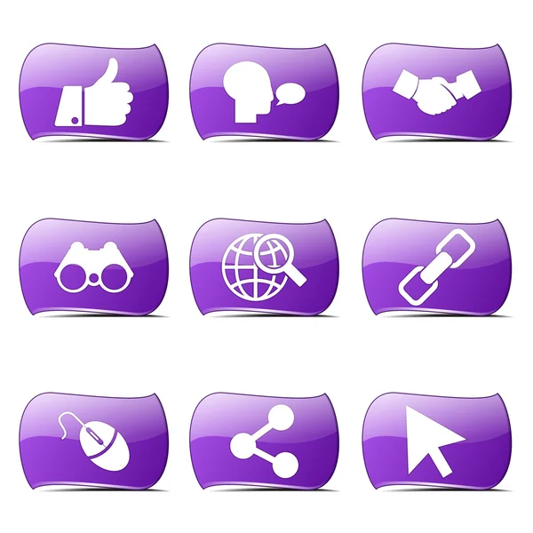 Conjunto de iconos de Internet social — Vector de stock