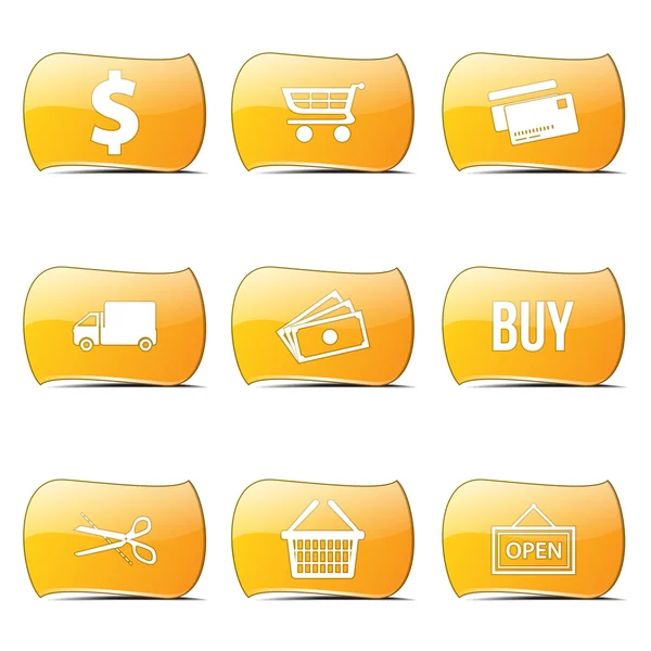 Shopping Sign Icon Set — Stock Vector