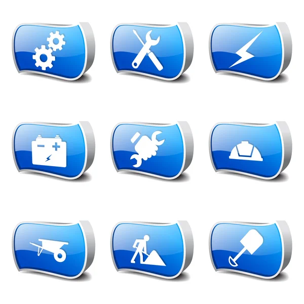 Construction Tools Icon Set — Stock Vector