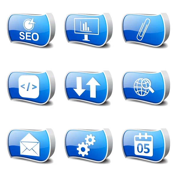 SEO internet işareti Icon set — Stok Vektör