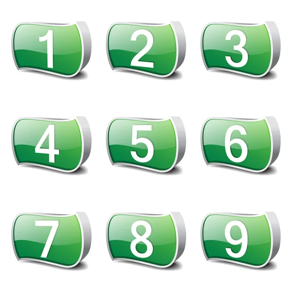 Numbers Counting Icon Set — Stock Vector