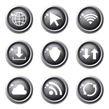 Web internet Sosyal Icon set
