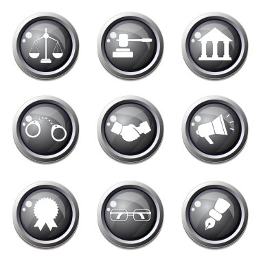 Hukuk işareti Icon set