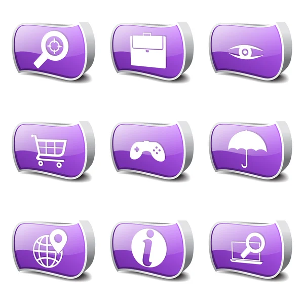 Seo Internet Zeichen Icon Set — Stockvektor