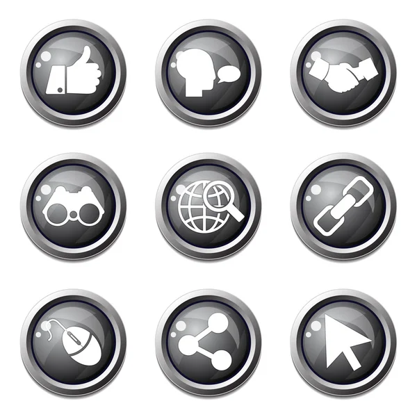 Sociale internet pictogrammenset — Stockvector