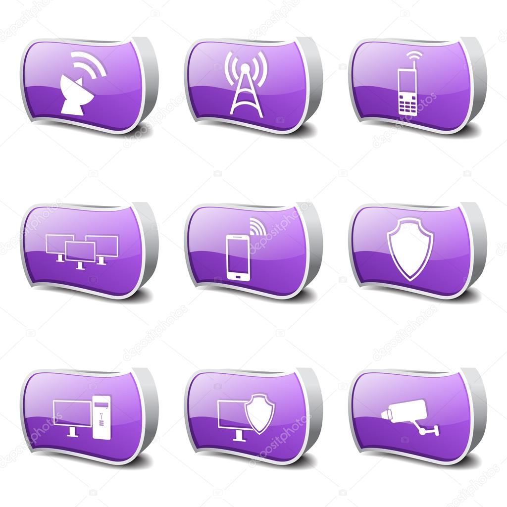 Telecom Communication Icon Set