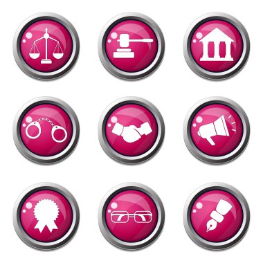 Hukuk işareti Icon set