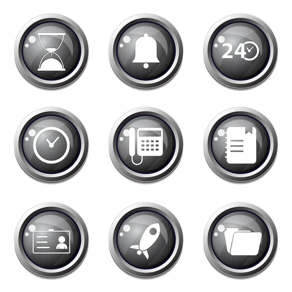 Time Duration Icon Set — Stock Vector