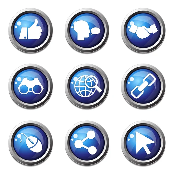 Conjunto de iconos de Internet social — Vector de stock