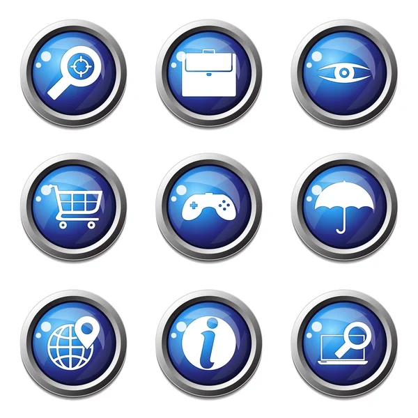 SEO Internet Sign Icon Set — Stock Vector