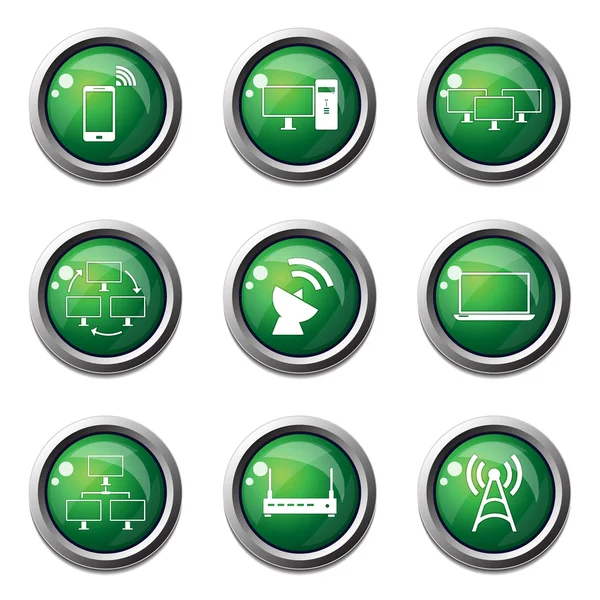 Telecom mededeling pictogrammenset — Stockvector