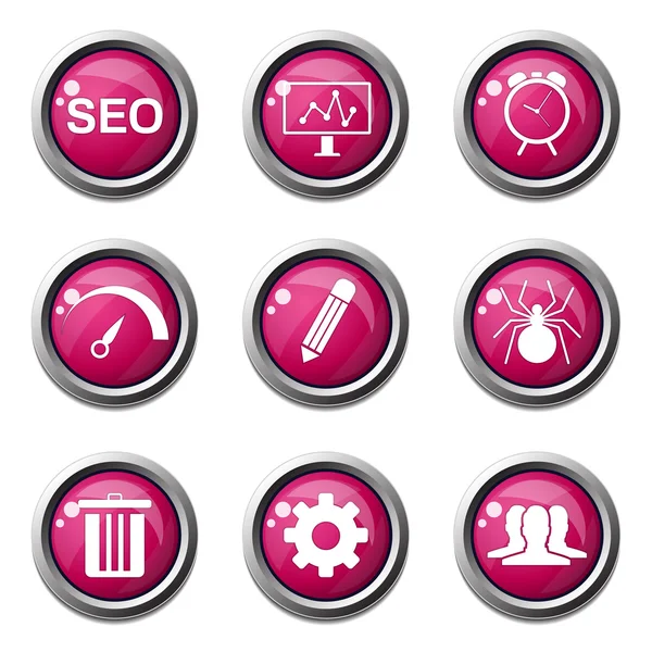 Juego de iconos de señal de Internet SEO — Vector de stock