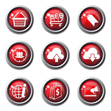 SEO internet işareti Icon set
