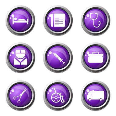 hastane sağlık simge seti