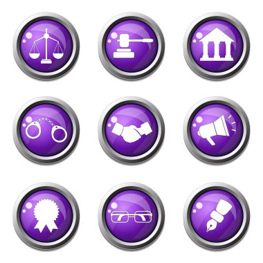 Hukuk işareti Icon set