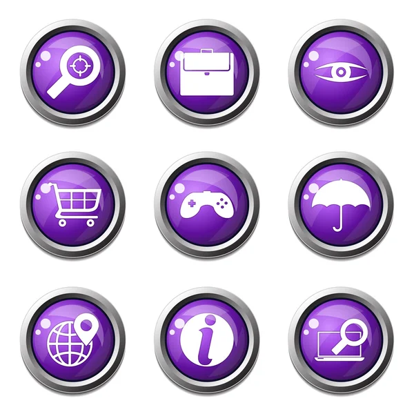 Seo Internet Zeichen Icon Set — Stockvektor