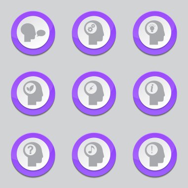 Web Internet Menekşe ikonlar düşünüyorum